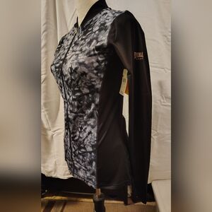 Everlast Black and Gray Long Sleeve Athletic Top Jacket